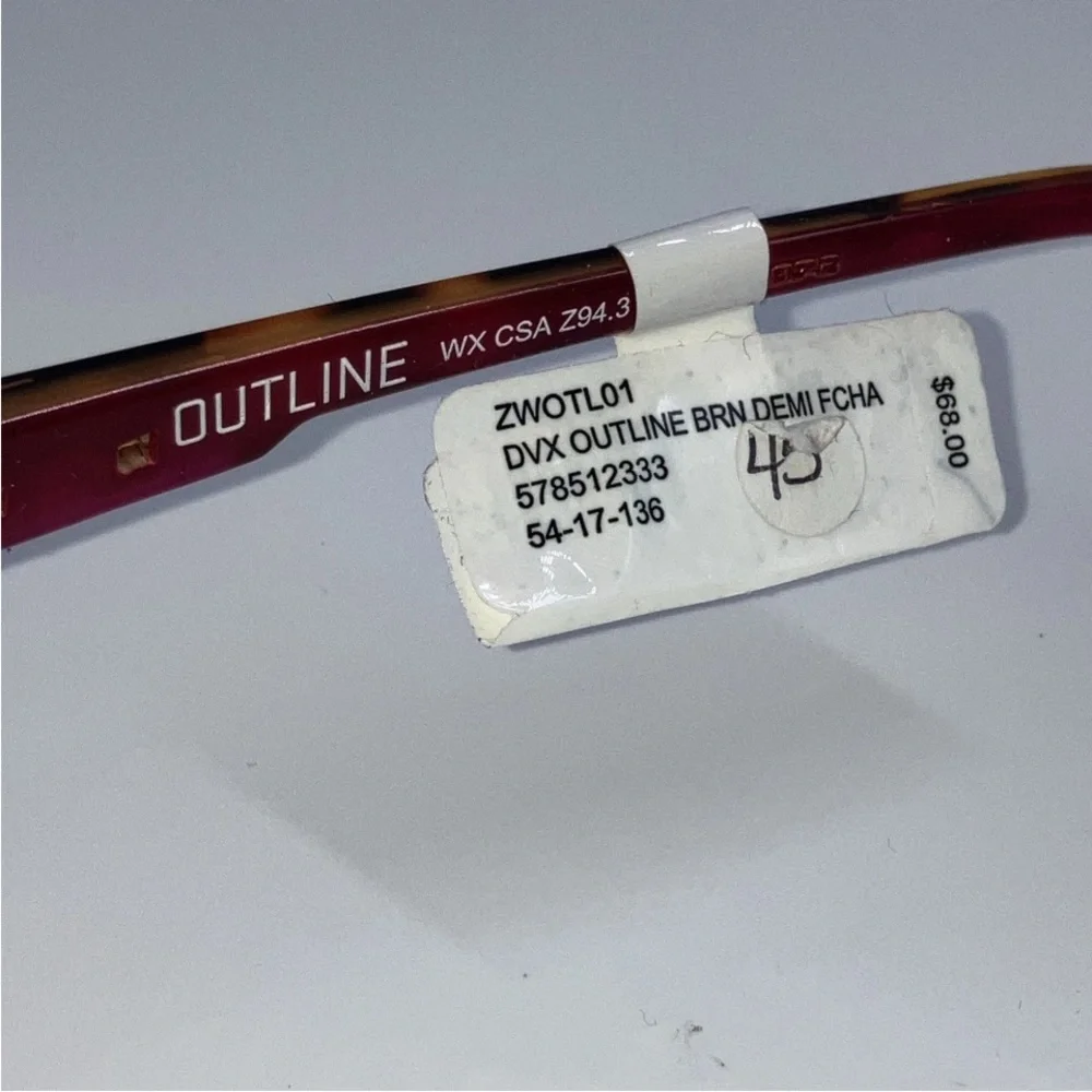 DVX‎ Outline Eyeglasses Frames By Wiley X 54-17-136 ZWOTL01